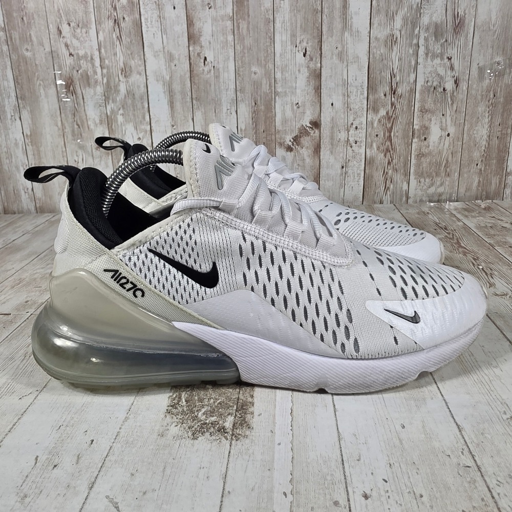 Nike Air Max 270 Womens White Black AH8050-100 Sneakers Size 8